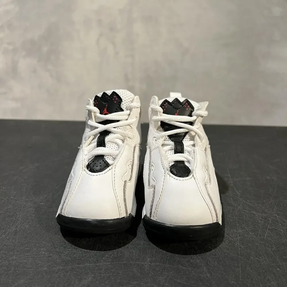 Nike Air Jordan True Flight Shoes Toddler 5C White Black Red Sneakers 343797-121